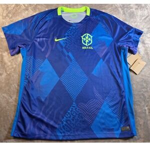 Nike Brazil 2025 Stadium Away Soccer Jersey Mens XXL Blue FZ9021-458 Dri-FIT NWT
